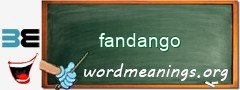 WordMeaning blackboard for fandango